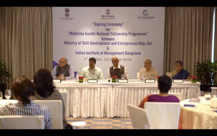 Ministry of Skill Development and Entrepreneurship launches Mahatma Gandhi National Fellowship Programme with IIM Bangalore