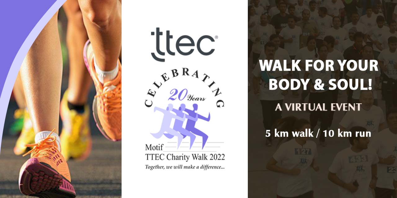 20th Annual Motif TTEC Charity Walk 2022 to be held virtually on February 20