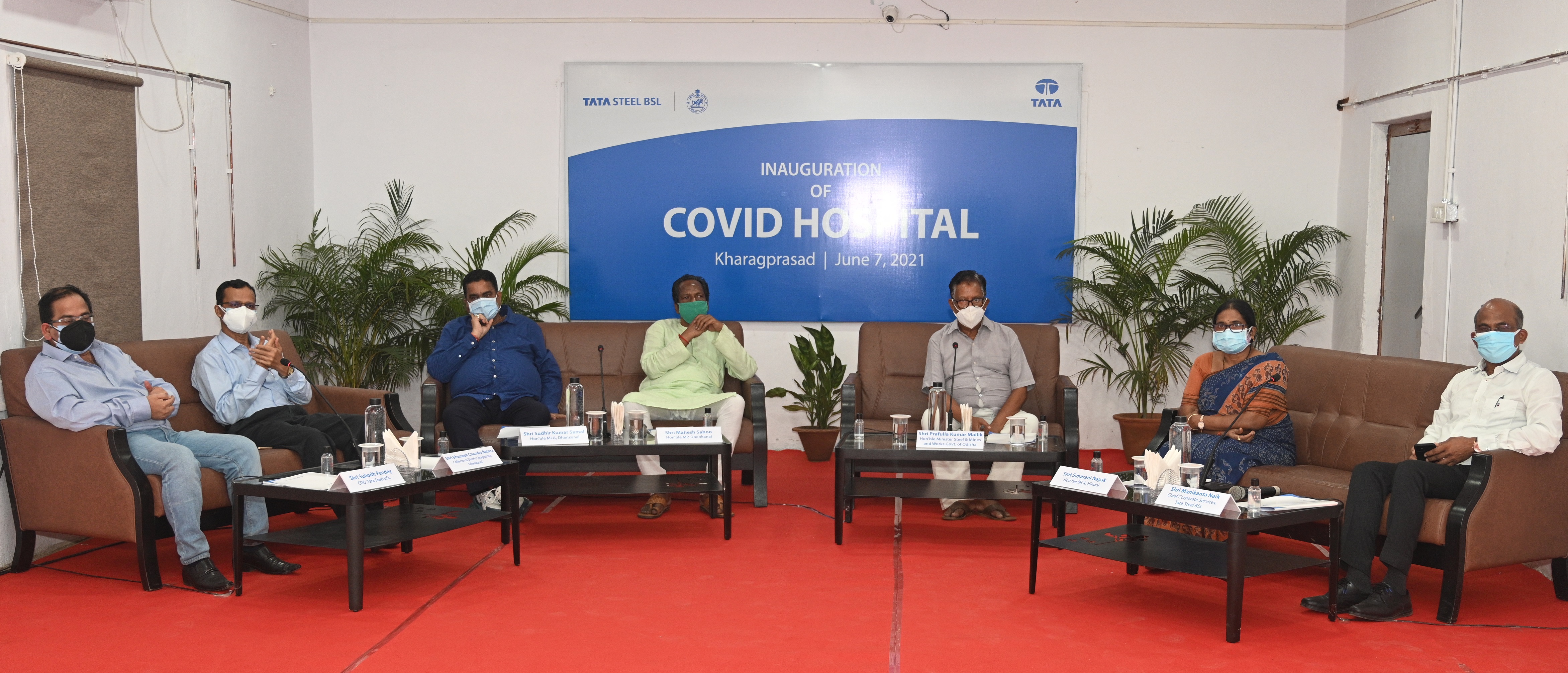 Union Steel Minister inaugurates 100-bed COVID-19 hospital built by Tata Steel BSL in Dhenkanal, Odisha