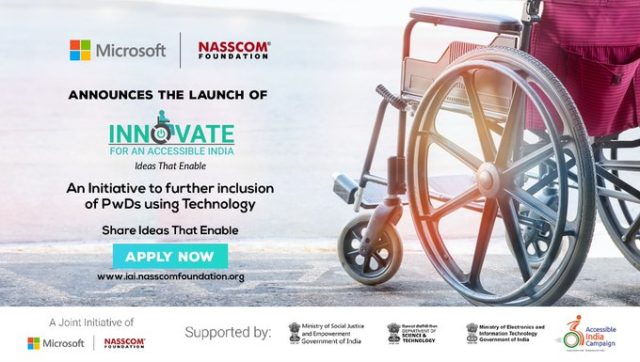 Microsoft, NASSCOM Foundation announced the launch of the Innovate for Accessible India campaign