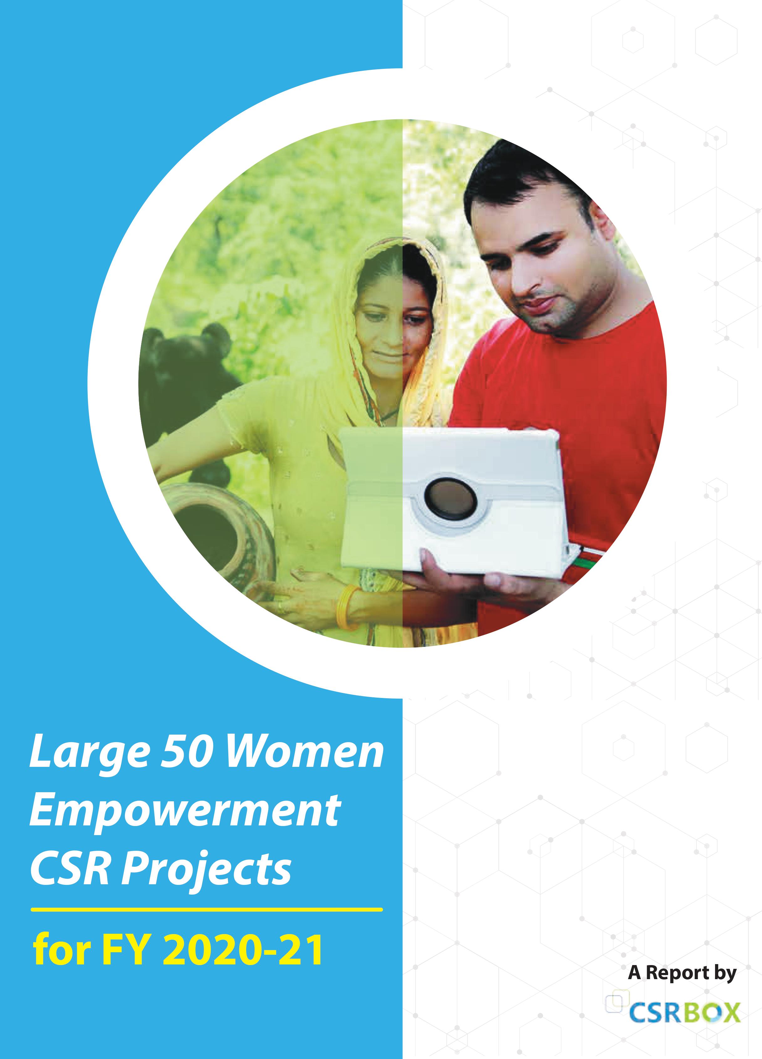 Large 50 Women Empowerment CSR Projects in India FY 2020-21